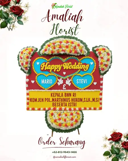 Papan Bunga Pernikahan Kora
